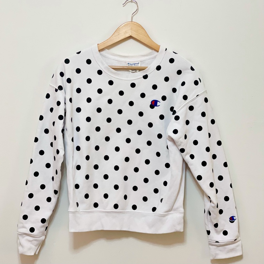 Champion crew neck w polka dot print